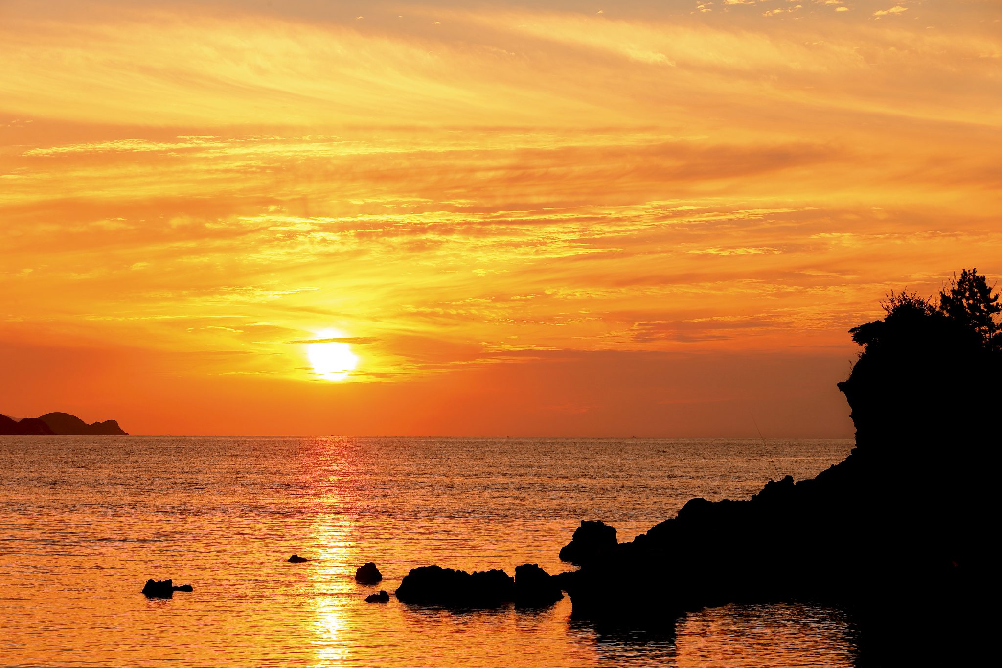 夕日ヶ浦の夕日